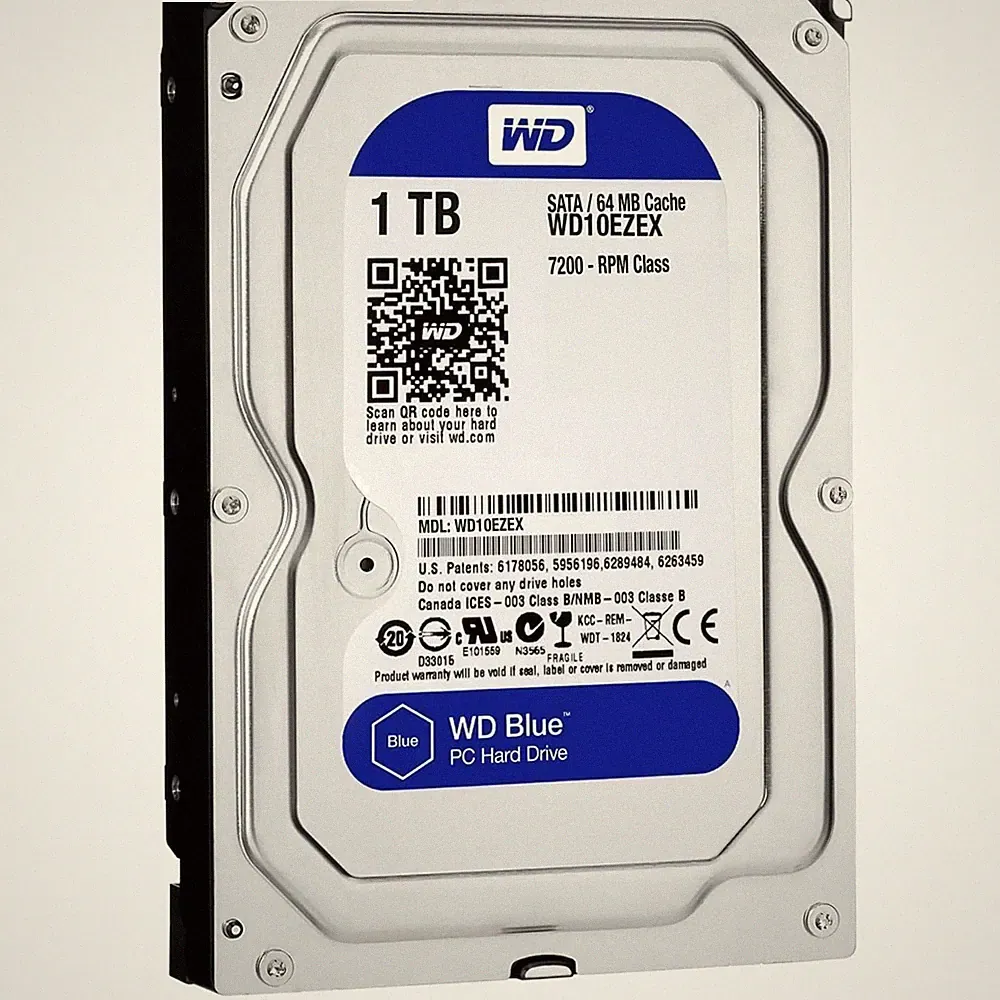 1TB Blue HDD - 3.5" 5400-7200RPM, Ideal for RAID and CCTV
