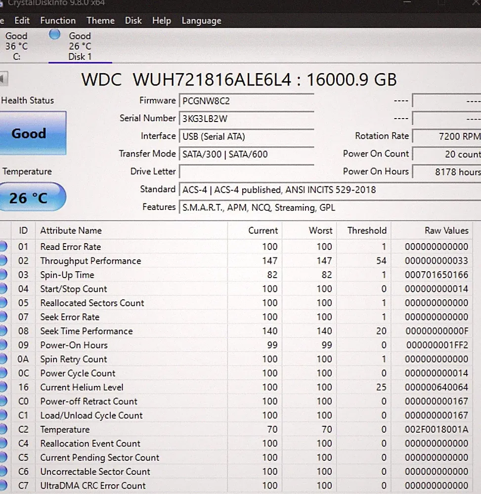One Ubiquiti Enterprise 3.5" HDD, 16TB (UACC-HDD-E-16TB) WD and Toshiba