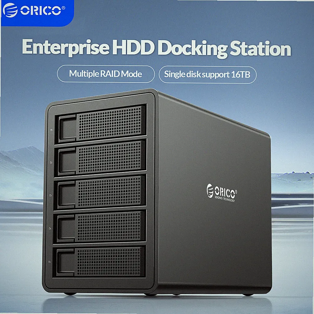 ORICO 5Bay Raid Hard Drive Enclosure USB3.0 to SATA for 3.5'' HDD SSD