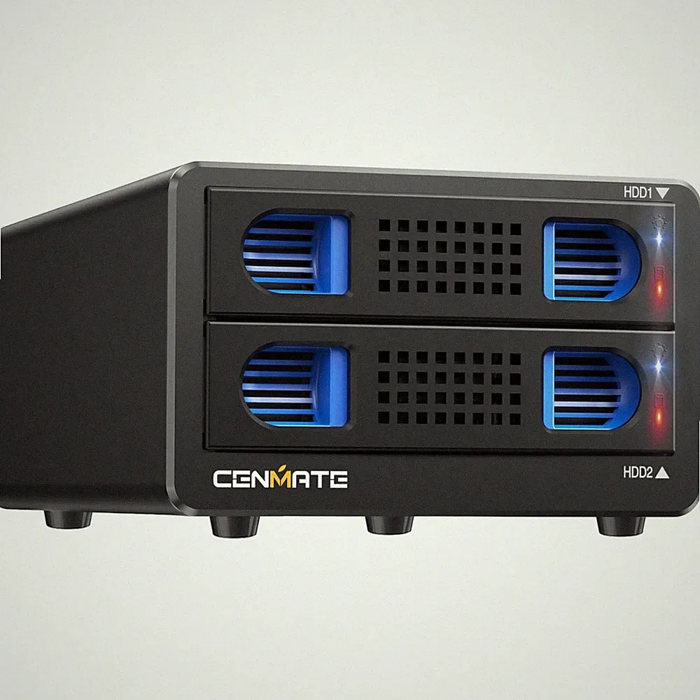 Versatile Dual Bay Hard Drive Enclosure: Supports RAID 1/0/JBOD/NORMAL Modes