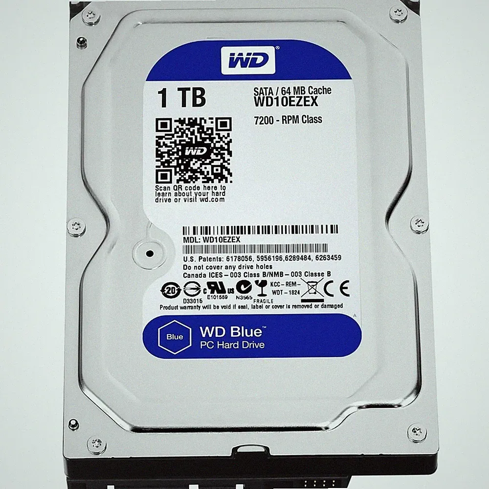 WD BLUE 1TB 3.5" HDD 5400-7200RPM SATA3 Ideal for NAS/DVR